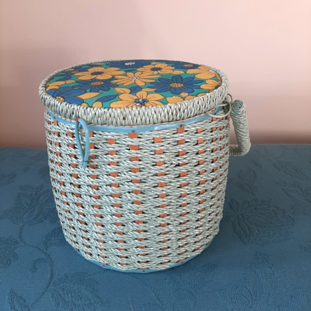 Vintage sewing basket